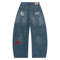 Embroidered Paintings Balloon Pants