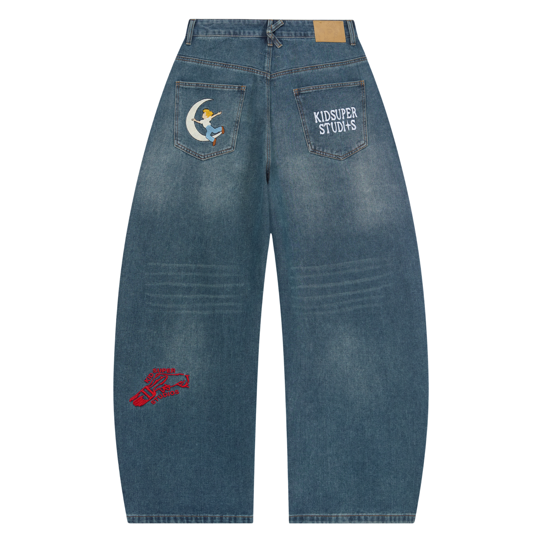 Embroidered Paintings Balloon Pants