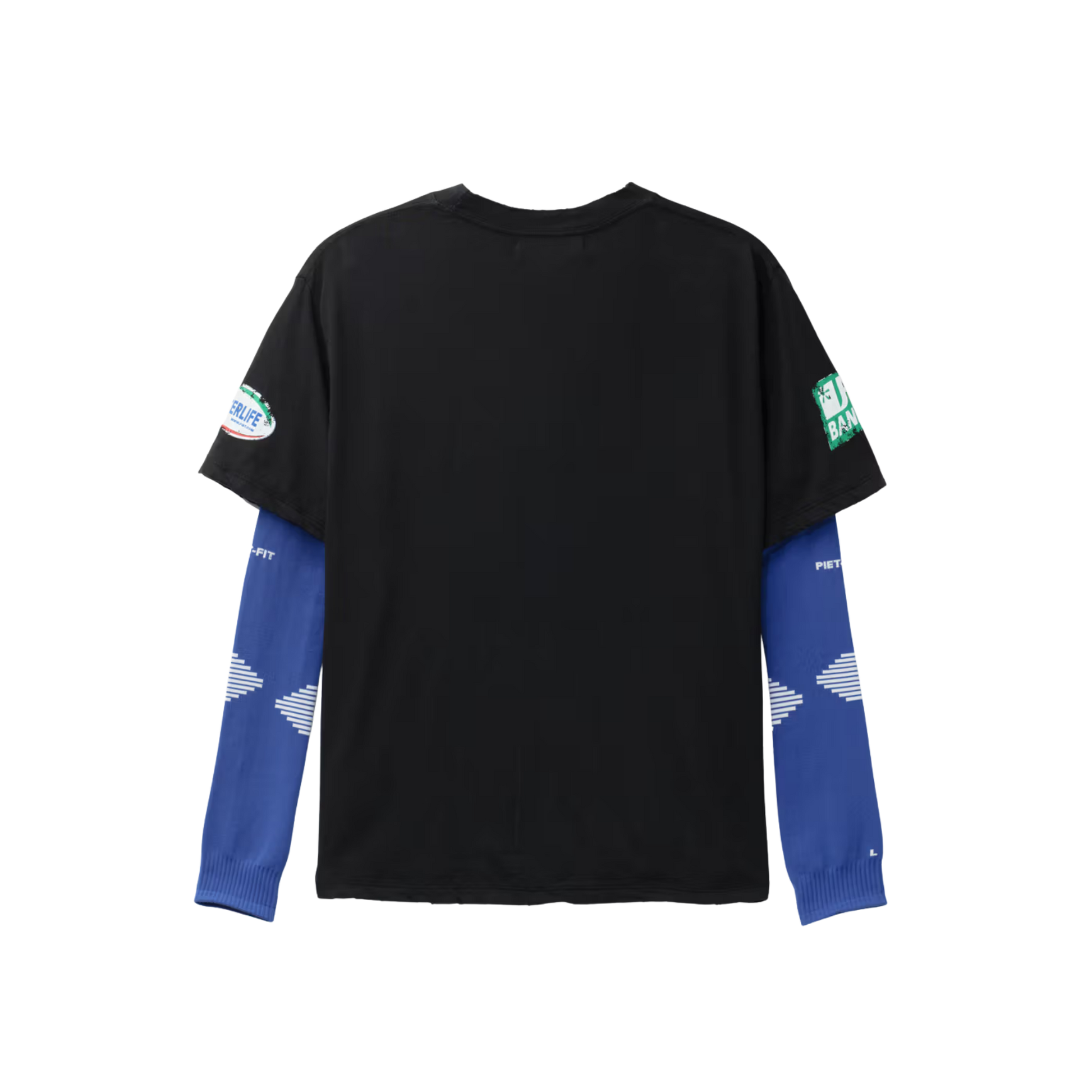 Piet F.C. Knitted Sleeve T-shirt - Vintage Black/Blue