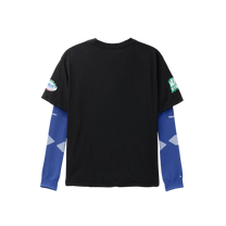Piet F.C. Knitted Sleeve T-shirt - Vintage Black/Blue