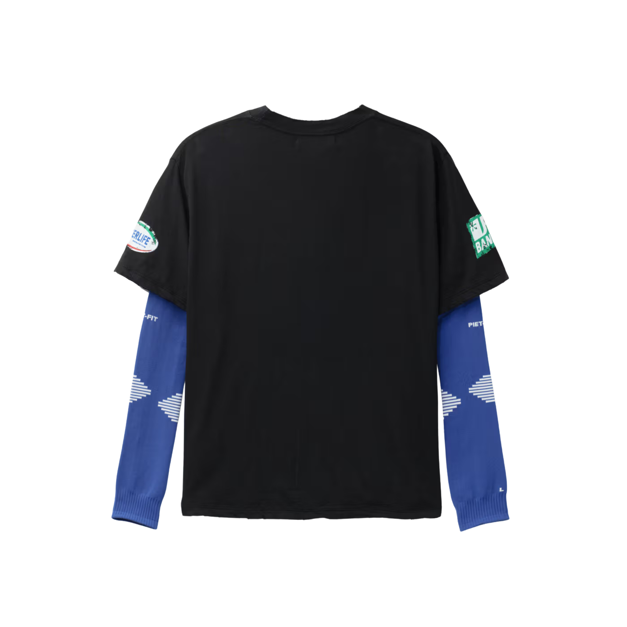 Piet F.C. Knitted Sleeve T-shirt - Vintage Black/Blue