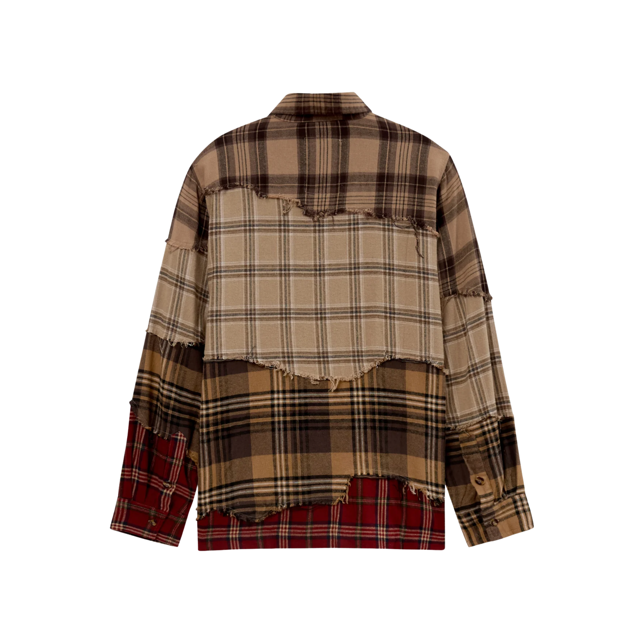 Face Patchwork Flannel Brown