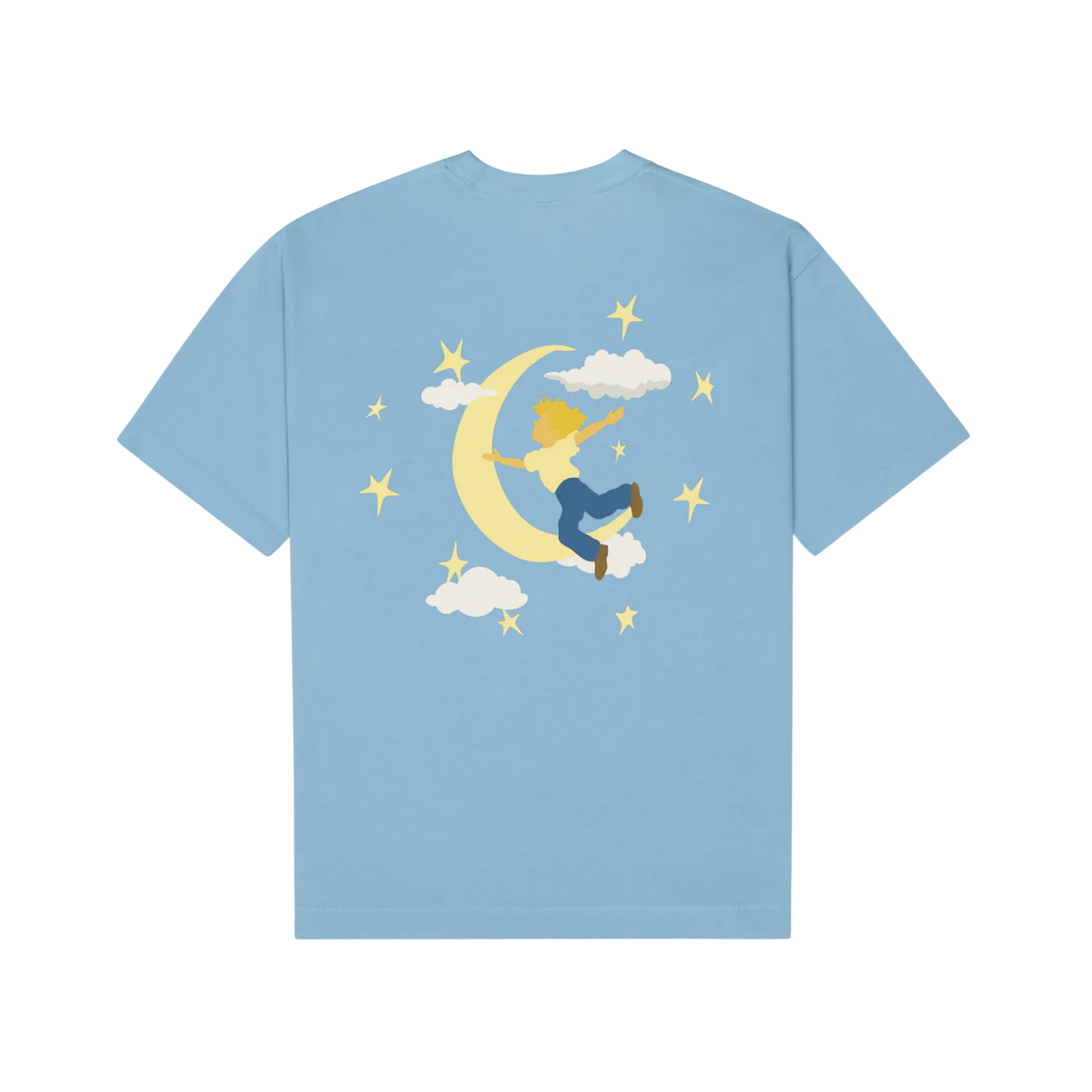 The Boy who Jumped the Moon Tee Light Blue