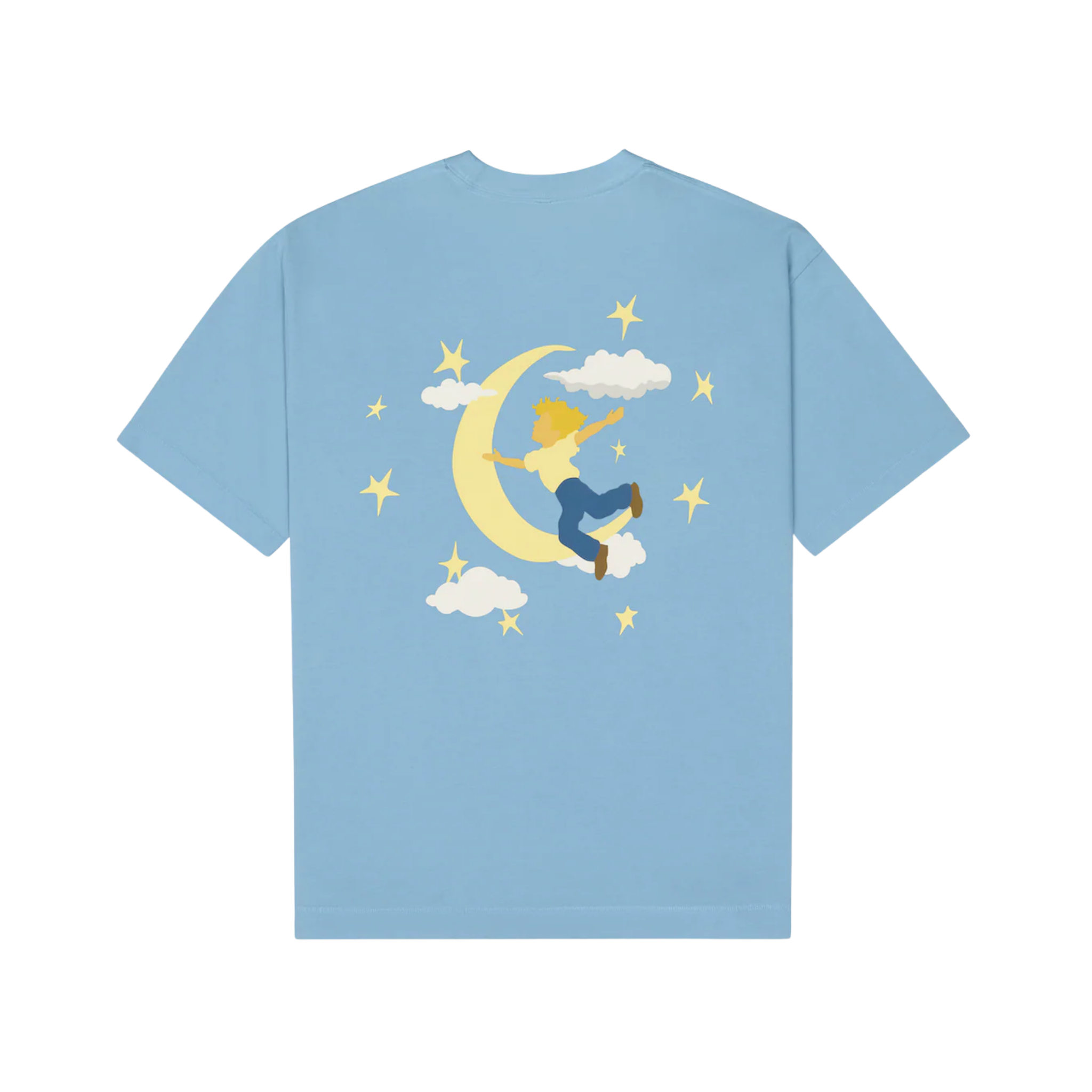 The Boy who Jumped the Moon Tee Light Blue
