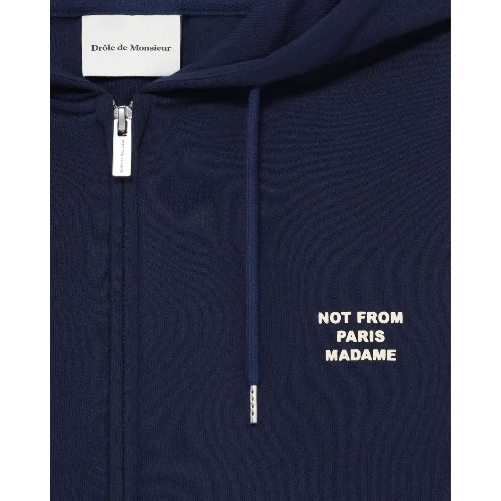 Slogan Zip Sweatshirt Navy