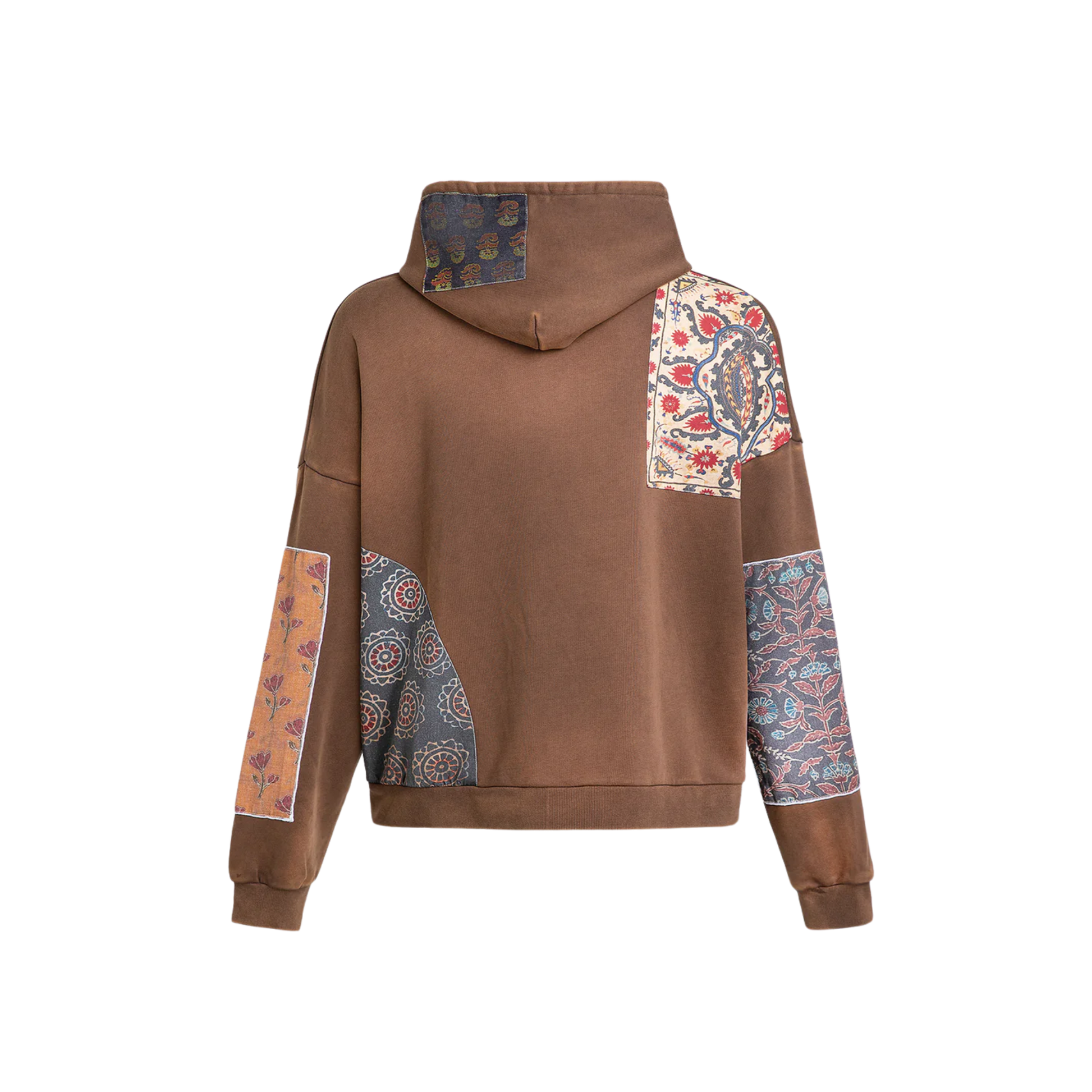 Tapestry Patchwork Zip Up Brown