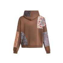 Tapestry Patchwork Zip Up Brown