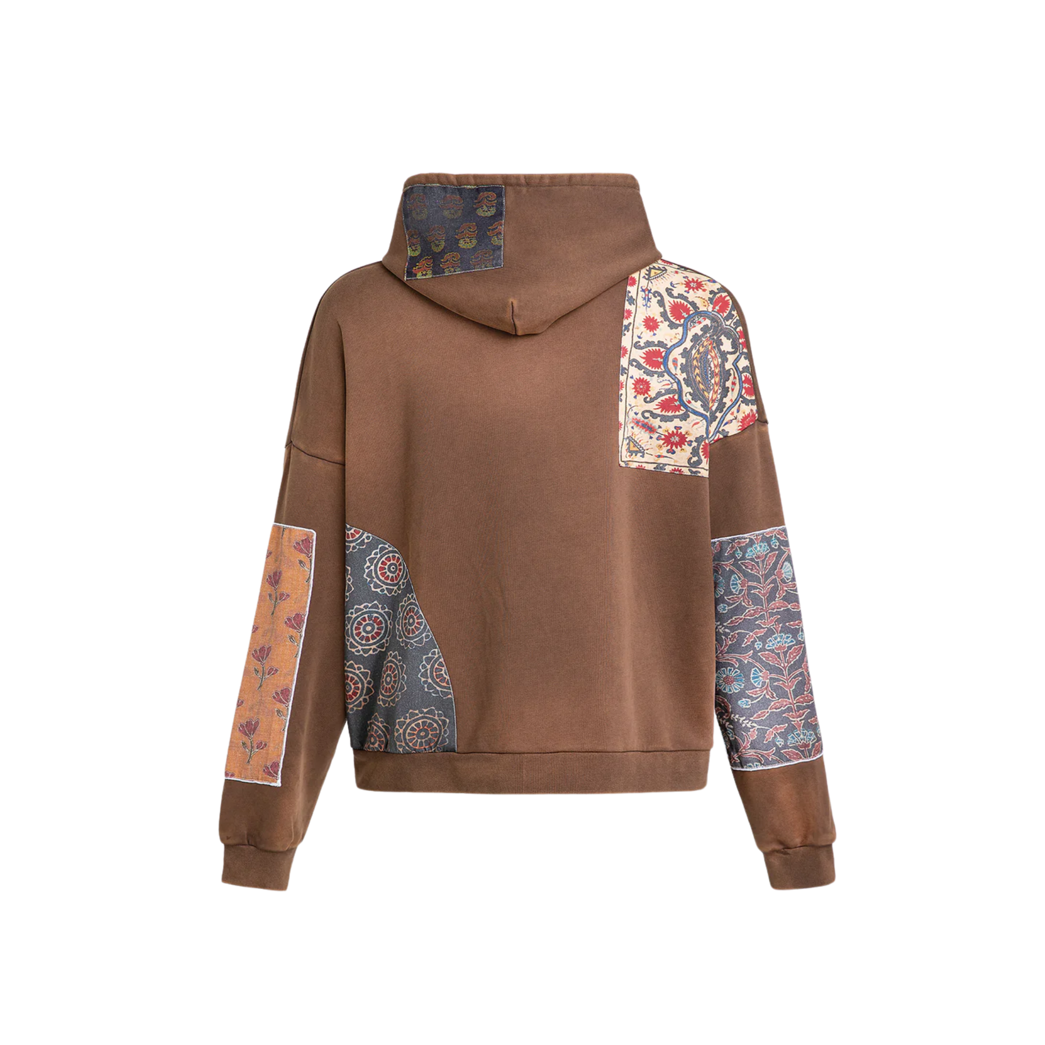 Tapestry Patchwork Zip Up Brown