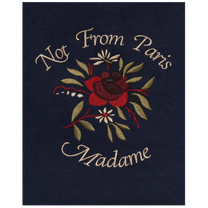 Tote Bag Slogan Rose Navy