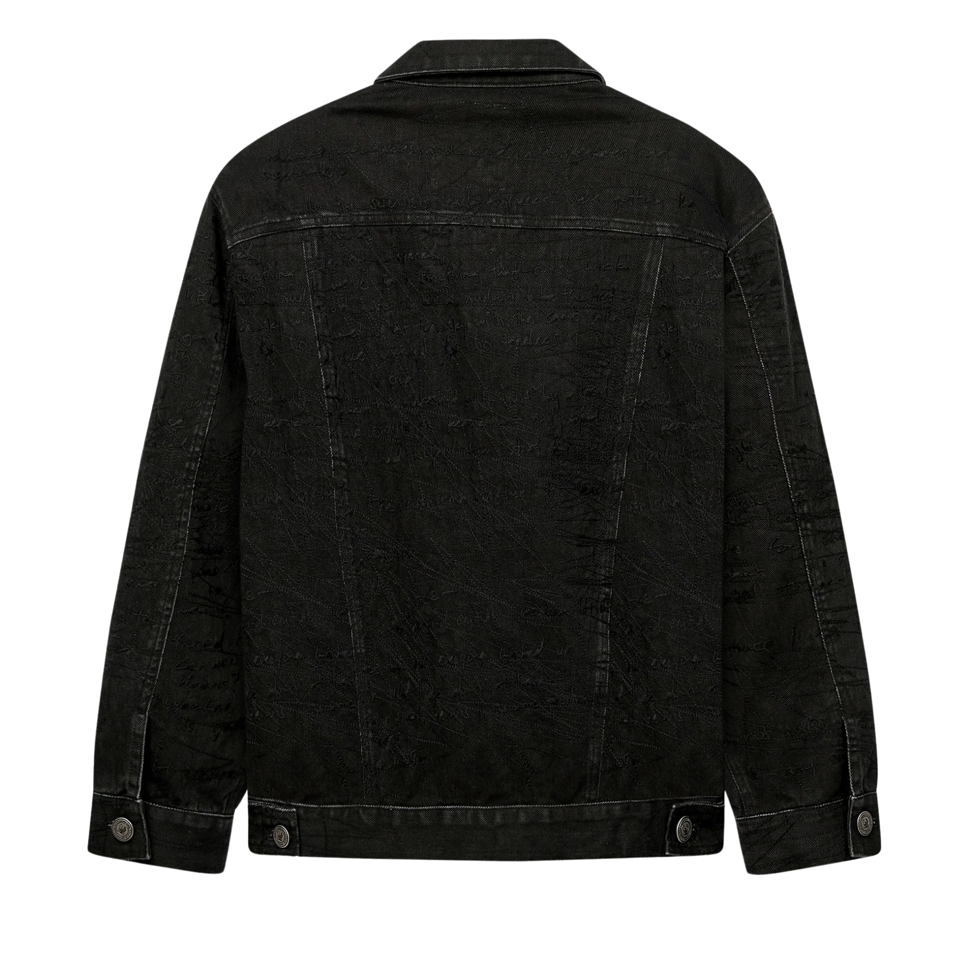 Manuscript Embroidered Jacket Black