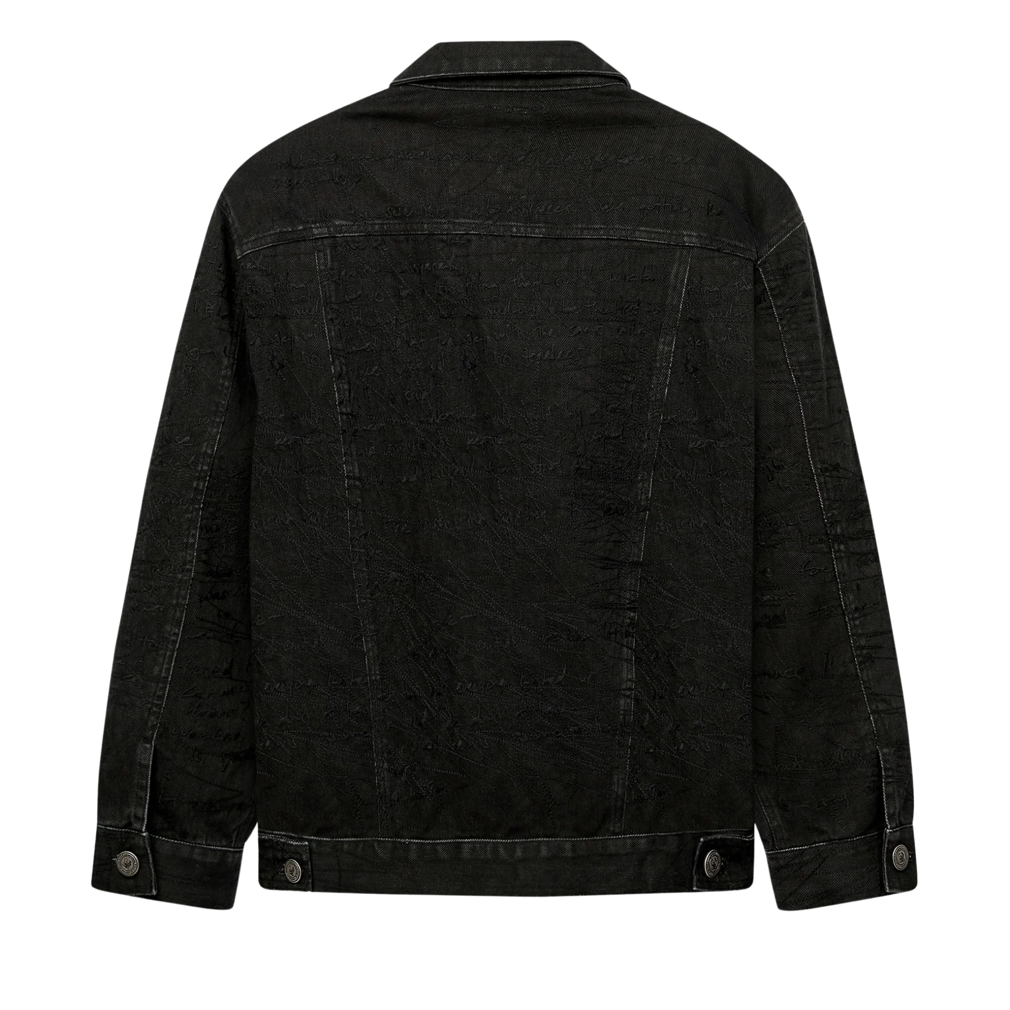 Manuscript Embroidered Jacket Black