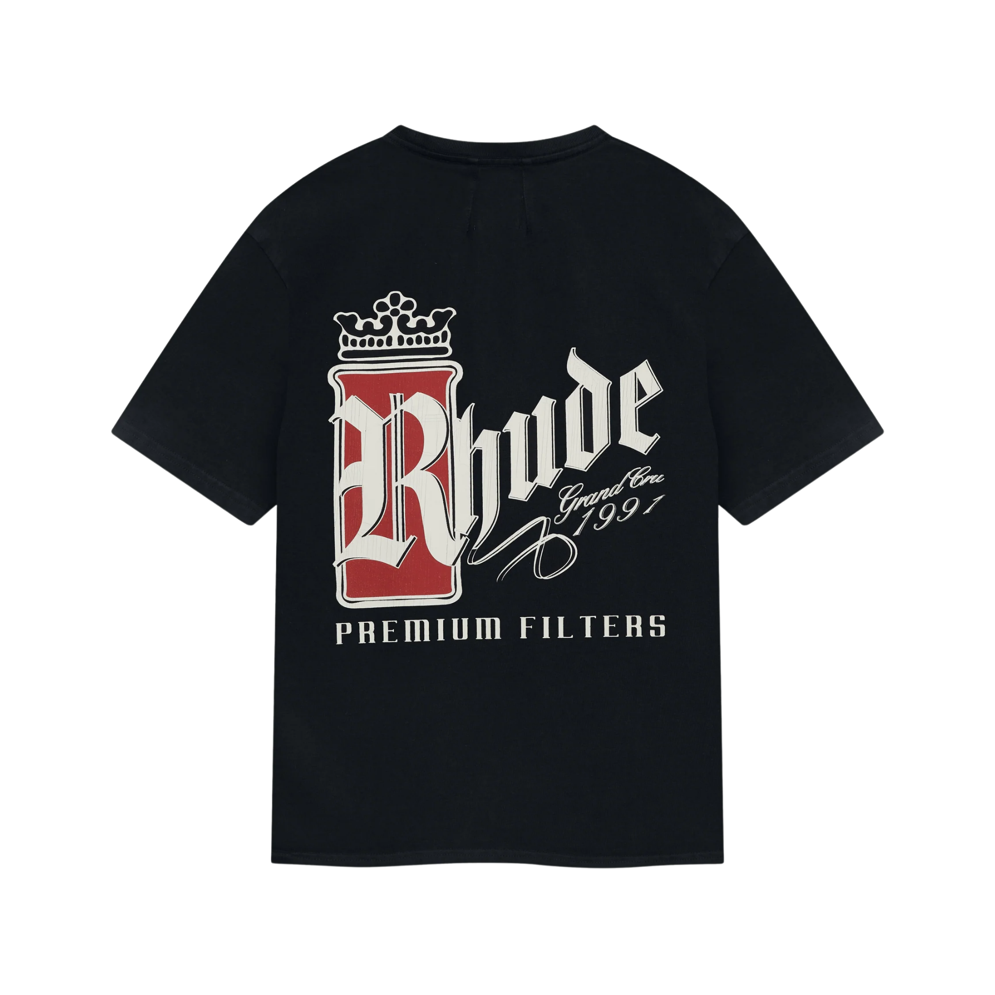 RHUDE FUMAR 91 TEE VINTAGE BLACK