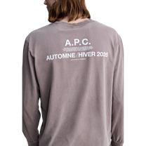 t-shirt manches long apc hiver 26 noisette