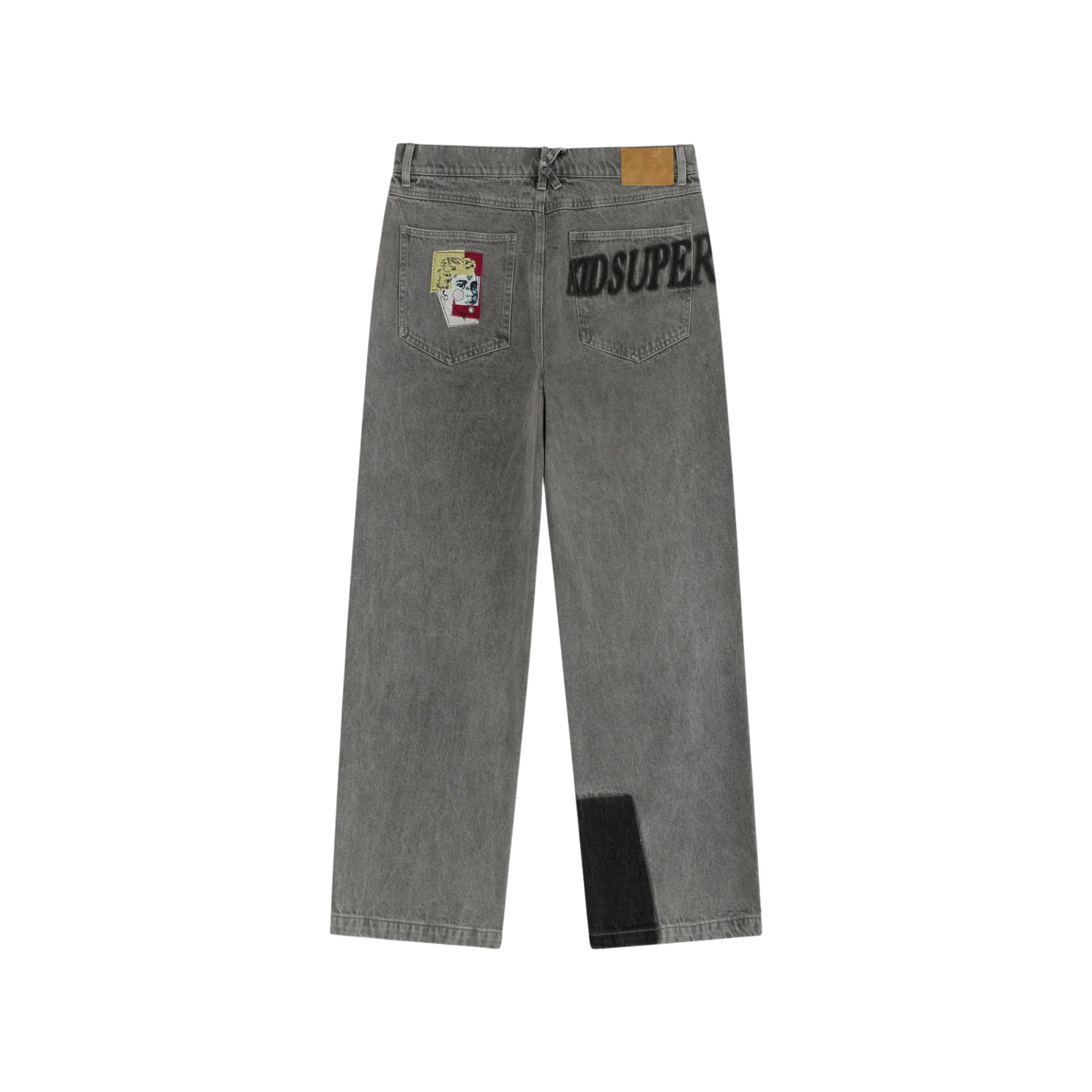 Sun Faded Denim Running Man Jeans Grey