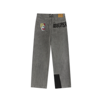 Sun Faded Denim Running Man Jeans Grey