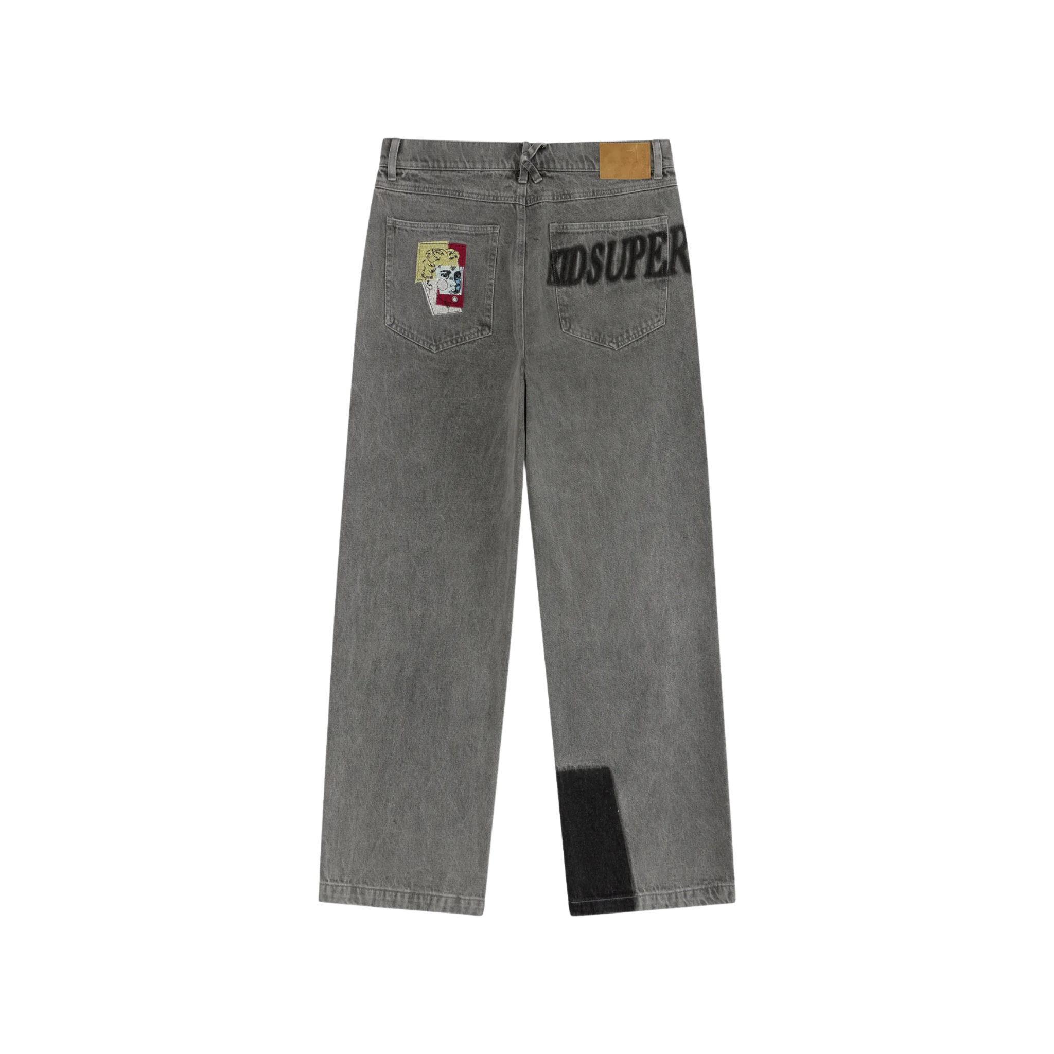 Sun Faded Denim Running Man Jeans Grey