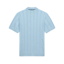 Painters Logo Knit Polo Light Blue