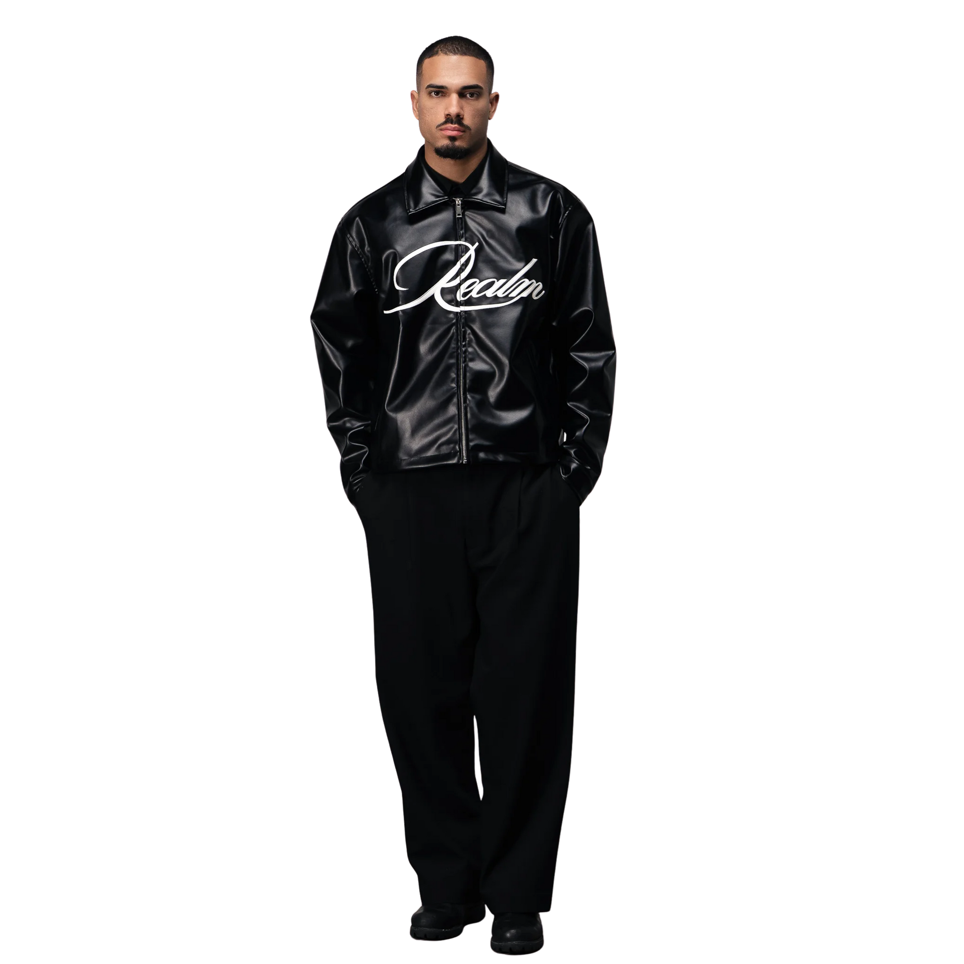 Realm Leather Jacket Black
