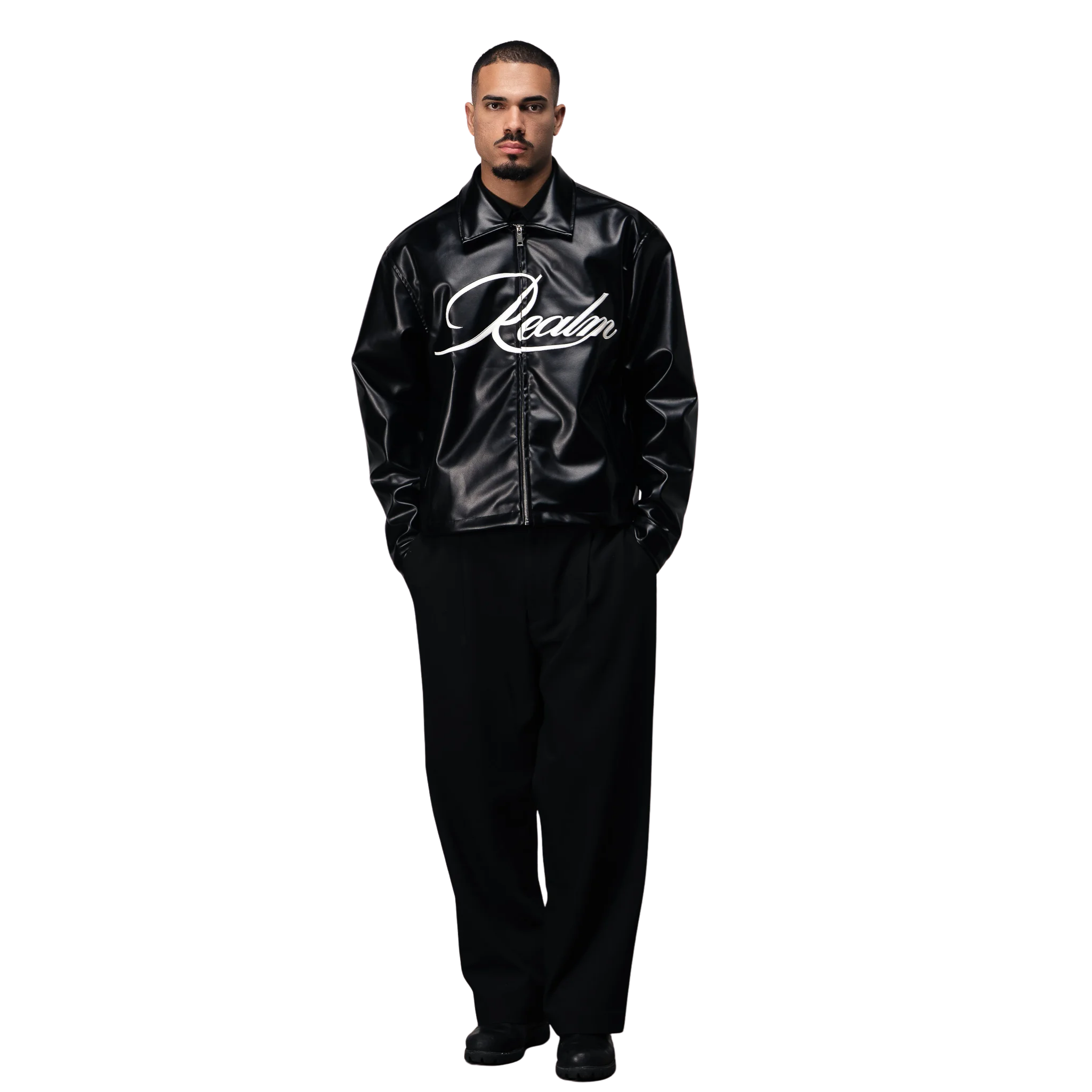 Realm Leather Jacket Black