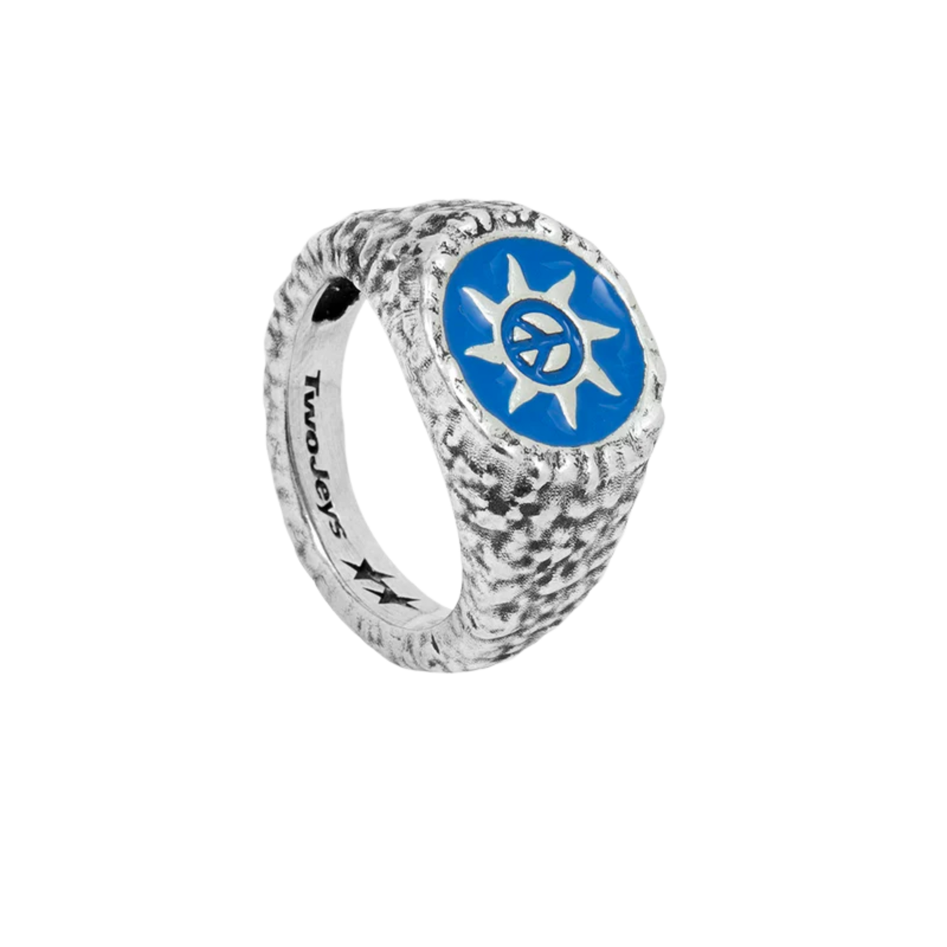 Enameled Peace Out Ring