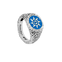 Enameled Peace Out Ring