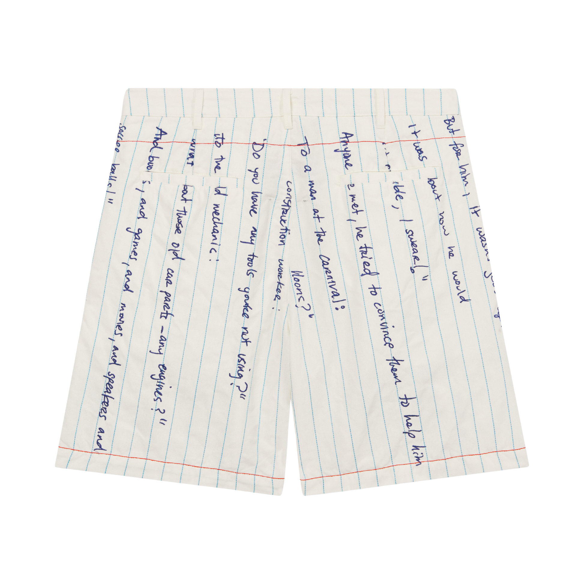 Paper Handwriting Pleated Short