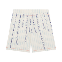 Paper Handwriting Pleated Short