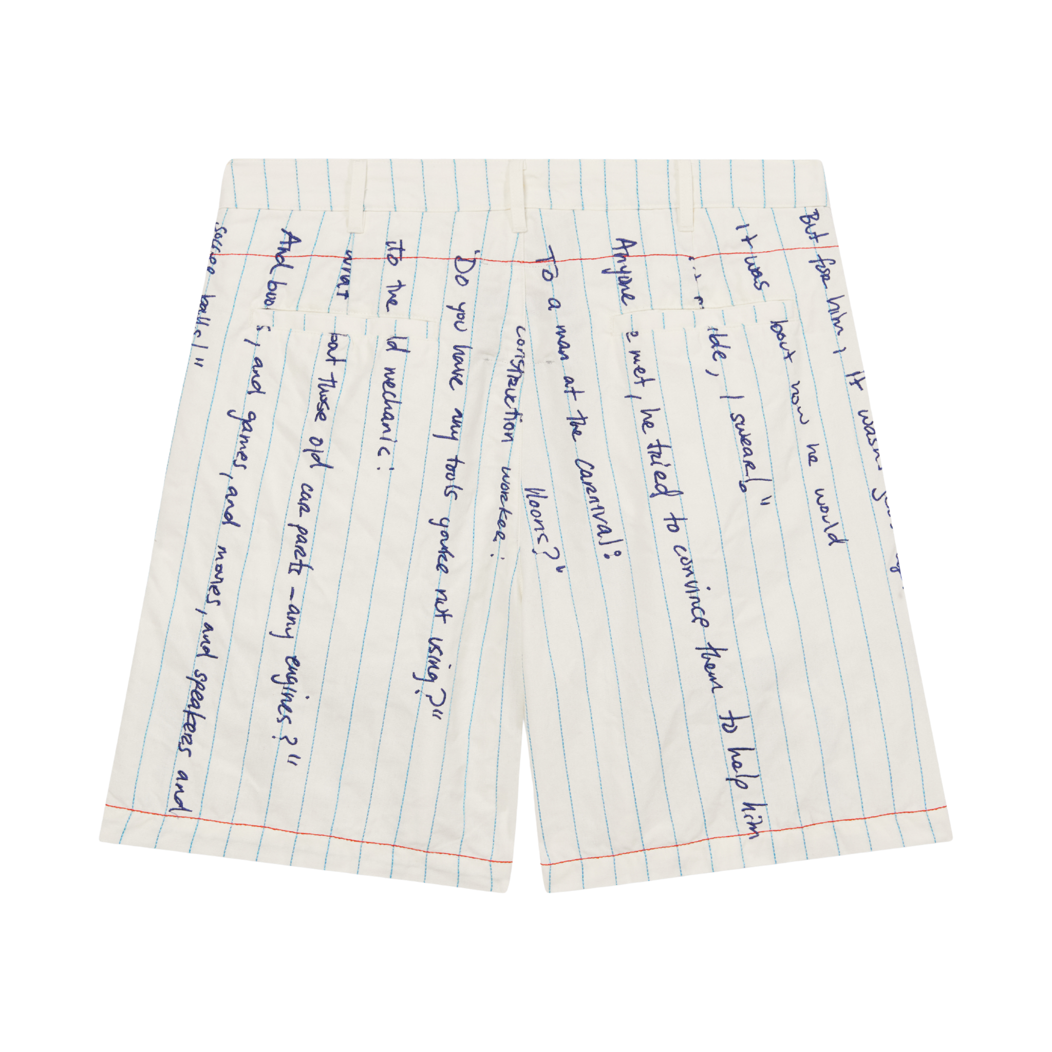 Paper Handwriting Pleated Short