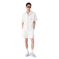 Monogram Jacquard Short Sleeve Towelling Shirt White