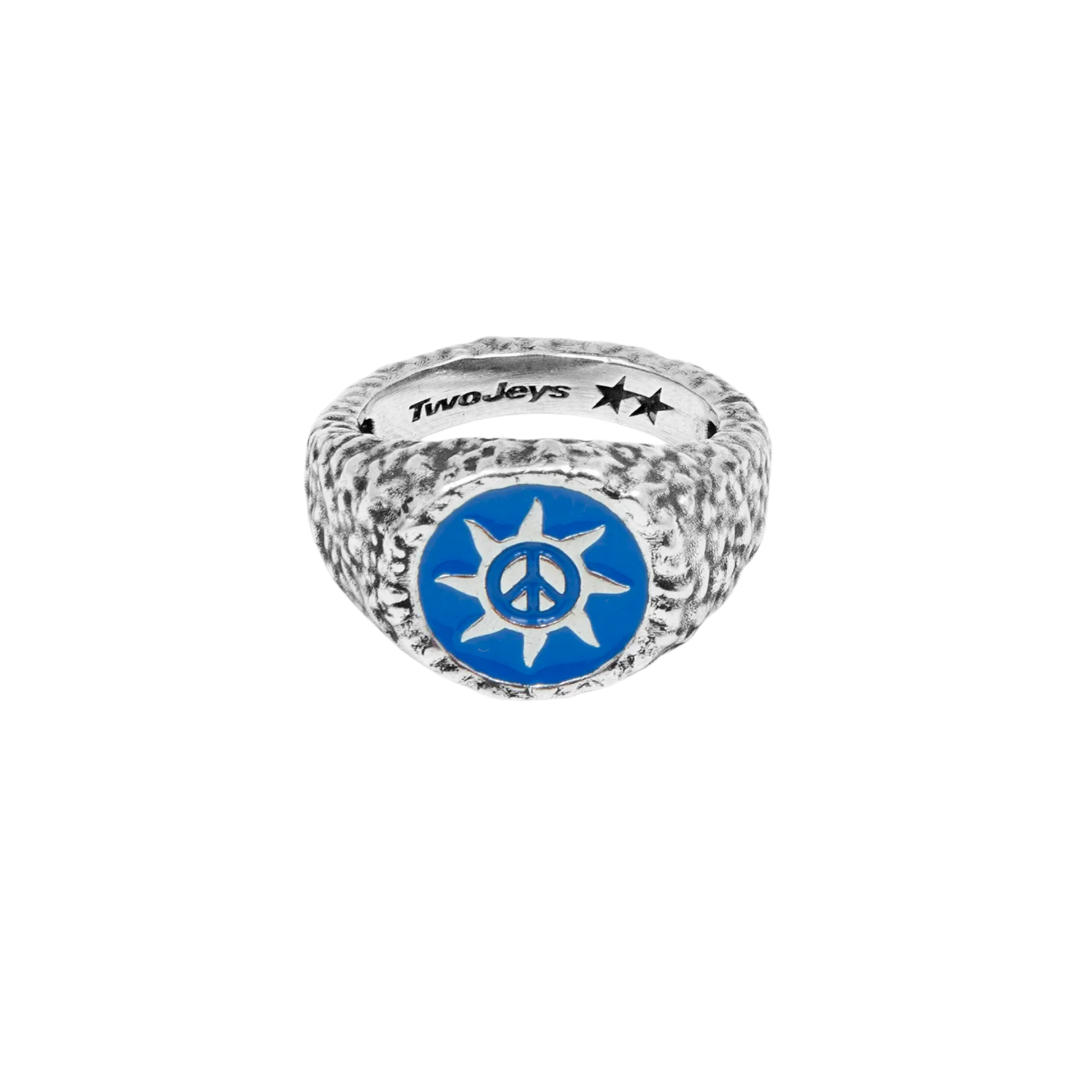 Enameled Peace Out Ring 20