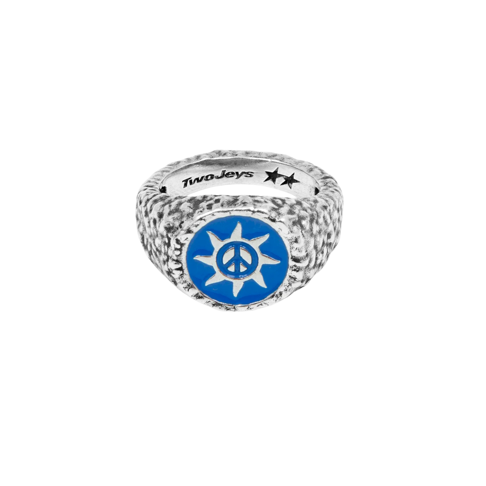Enameled Peace Out Ring 20