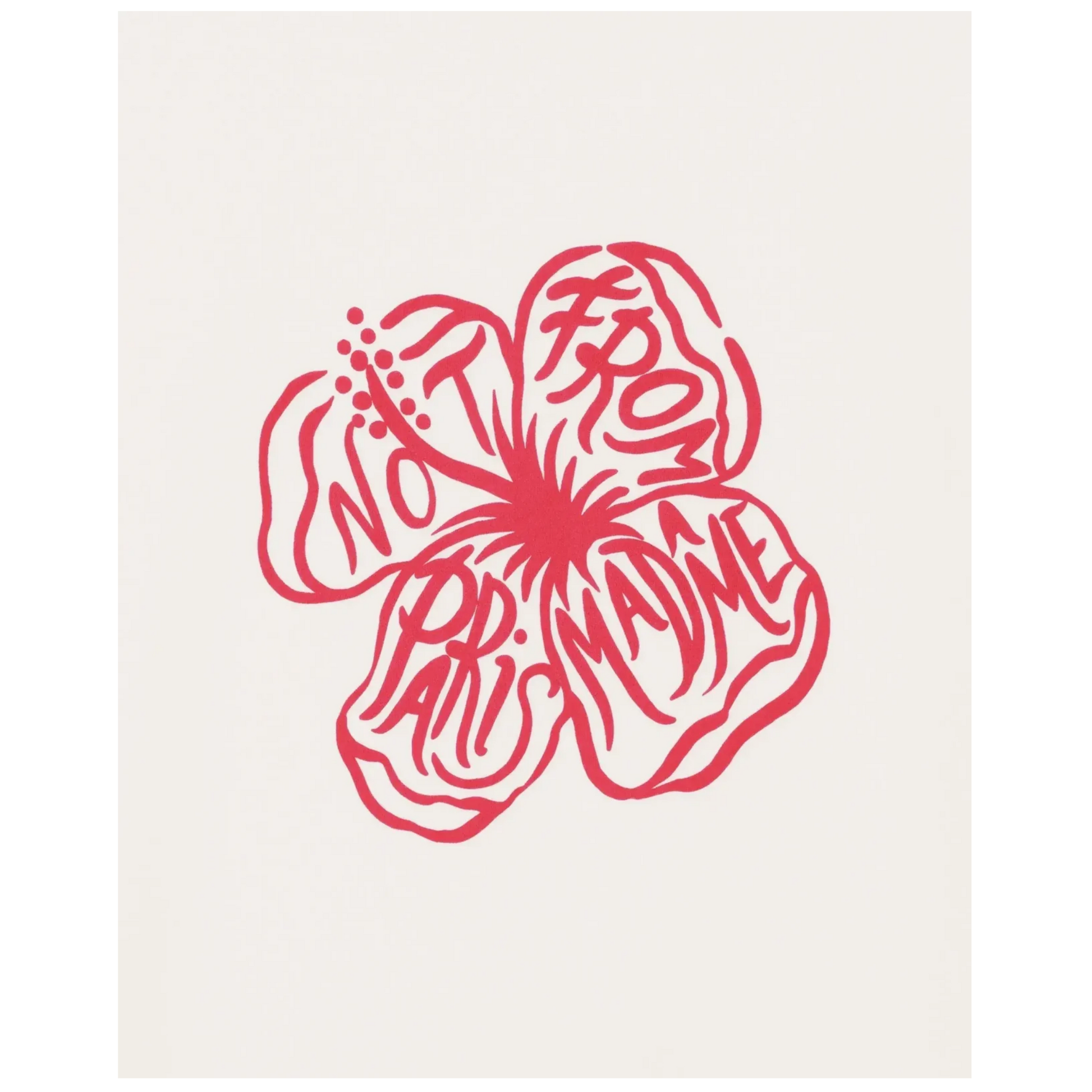 T-Shirt Slogan Hibiscus White