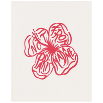 T-Shirt Slogan Hibiscus White