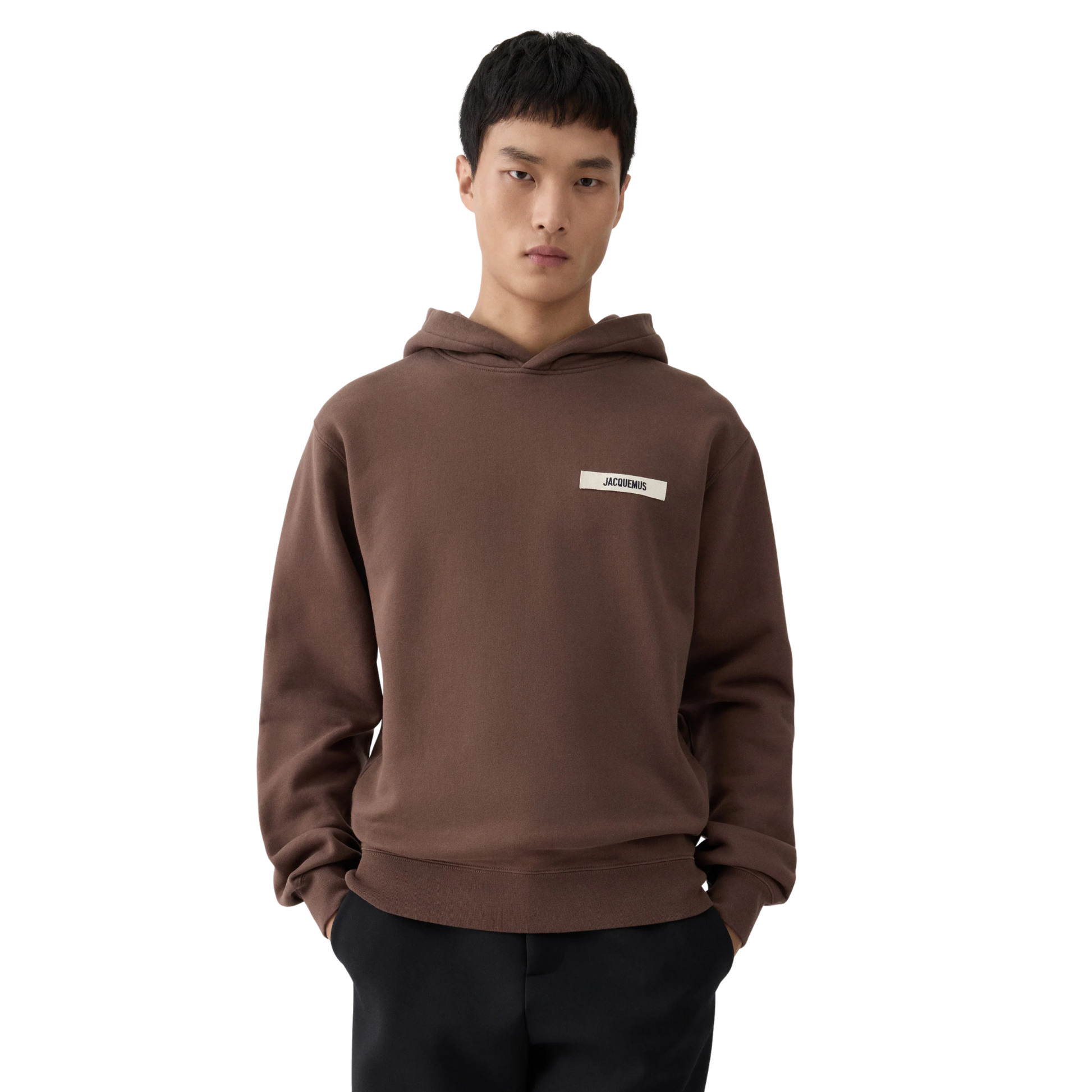 Hoodie avec Capuche Gros Grain Marron