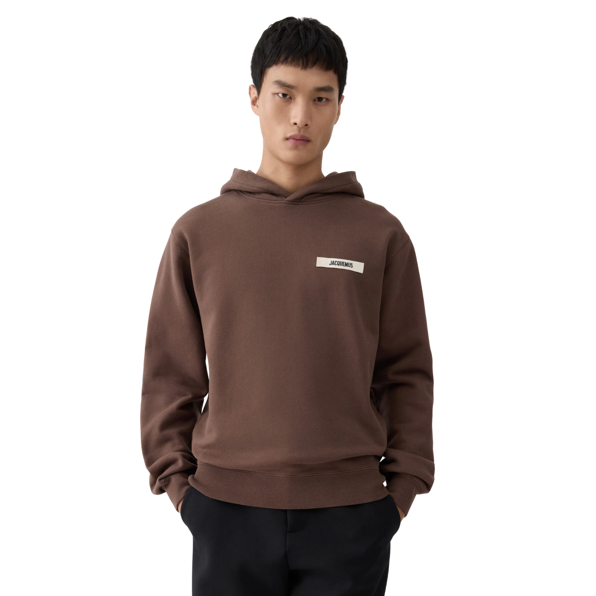 Hoodie avec Capuche Gros Grain Marron