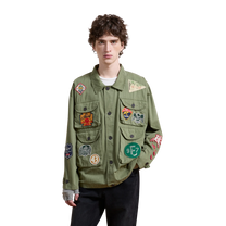 Utility Patchwork Jacket Faded Hunter Green