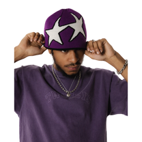 Reversible Icon Black/Purple Beanie