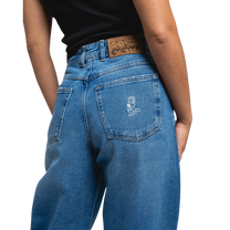 LOOFA IKON FLOWER DENIM PANTS