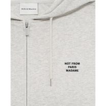 Slogan Zip Sweatshirt Grey