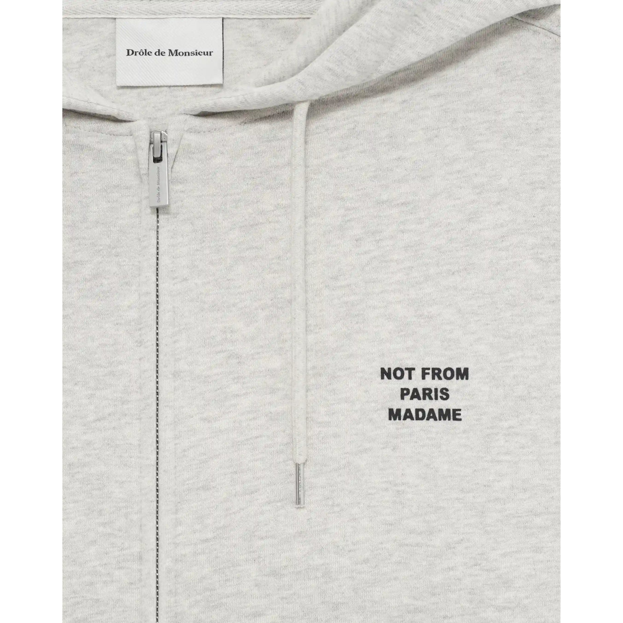 Slogan Zip Sweatshirt Grey