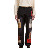 Canvas Washed Tapestry Pants VINTAGE BLACK