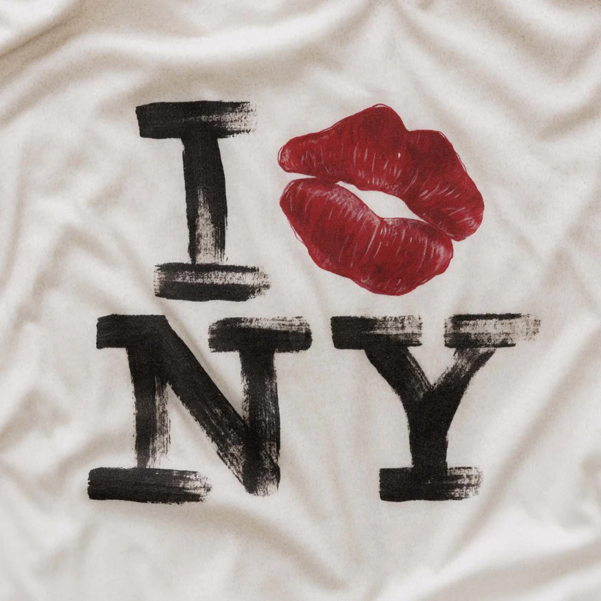 I KISS NY VINTAGE WHITE T-SHIRT