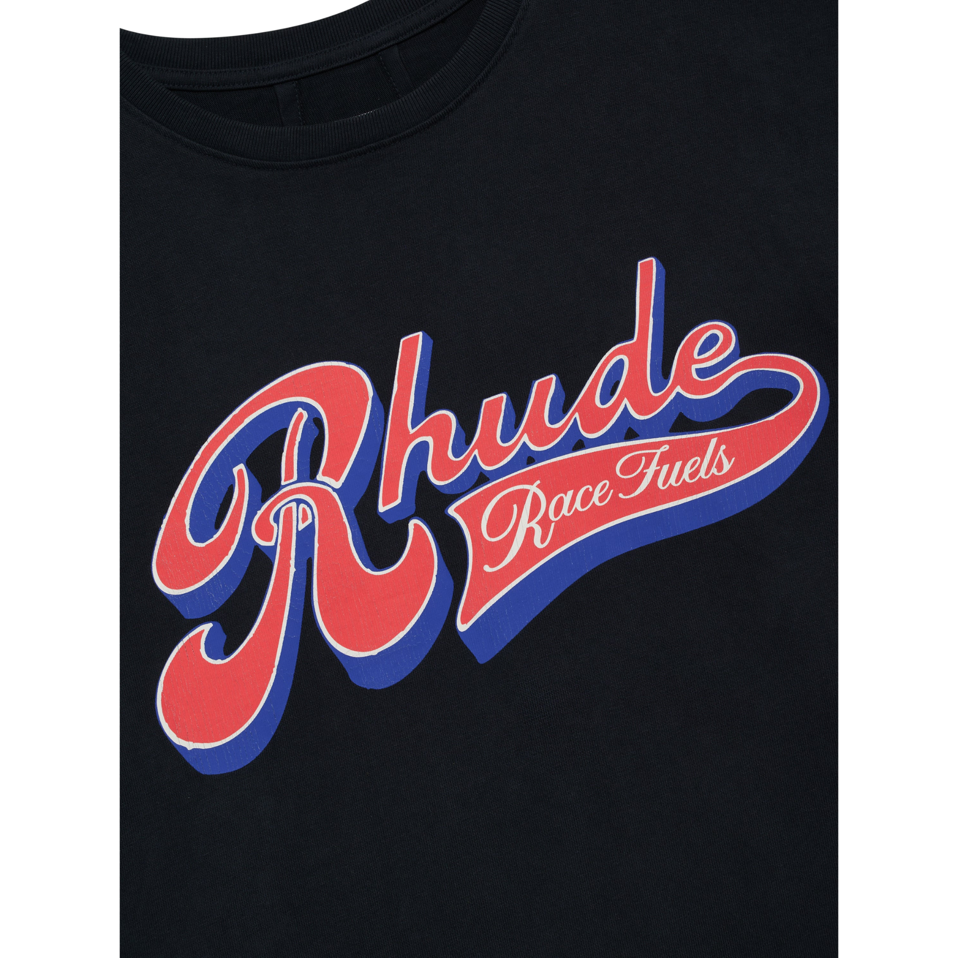 RHUDE PIT STOP TEE VINTAGE BLACK