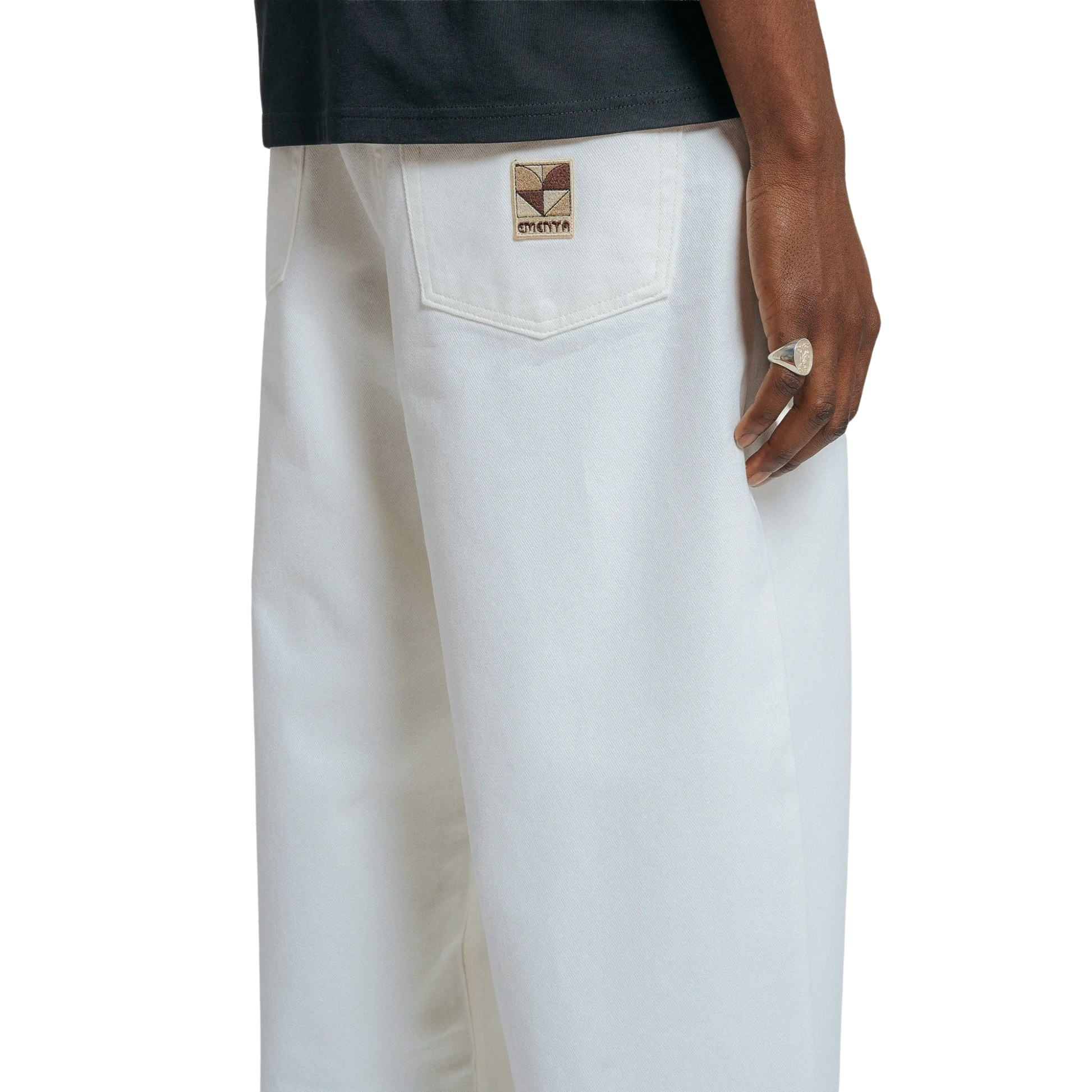LOOFA HEART SOFT TWILL PANTS WHITE