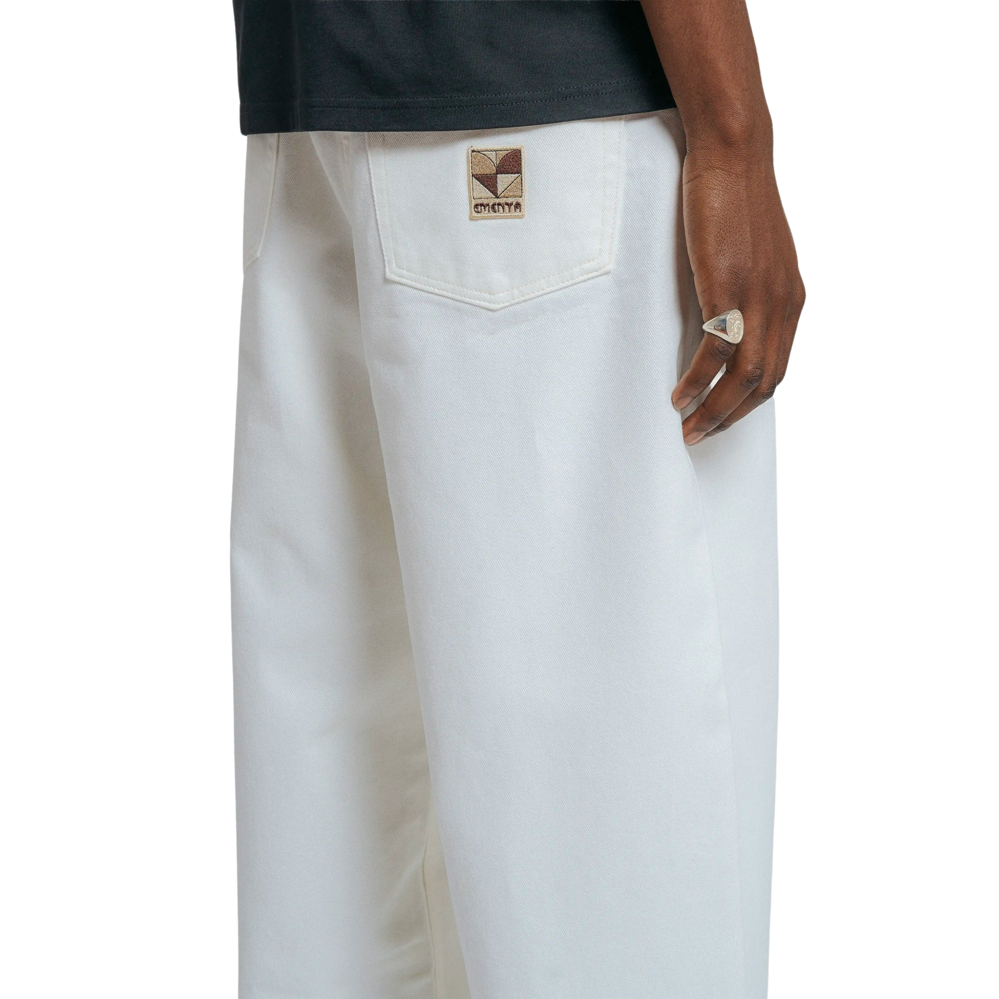 LOOFA HEART SOFT TWILL PANTS WHITE