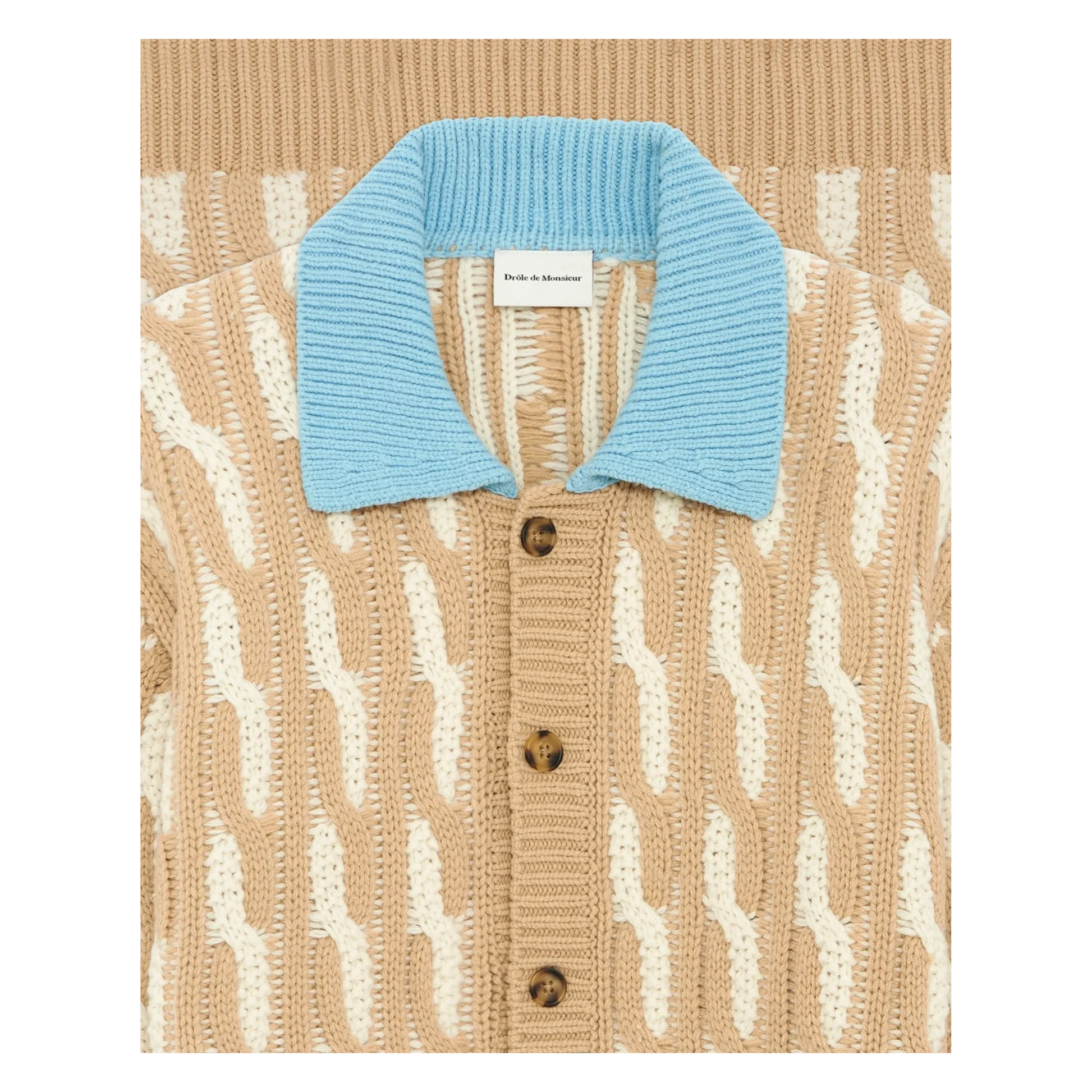 Le Cardigan Torsades Bicolore