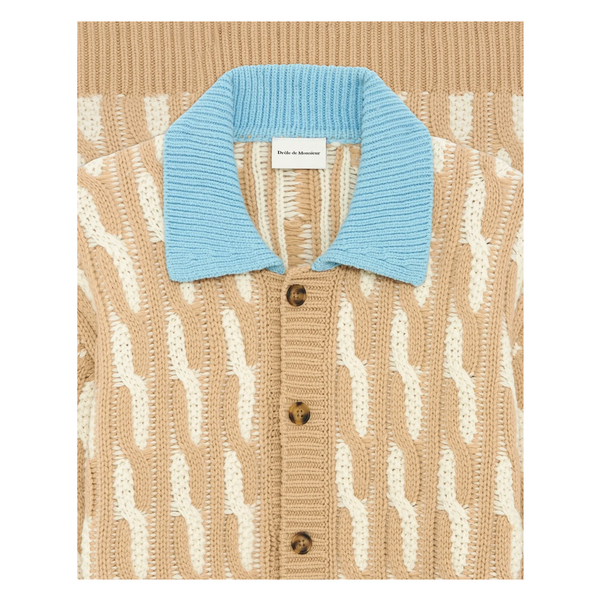 Le Cardigan Torsades Bicolore