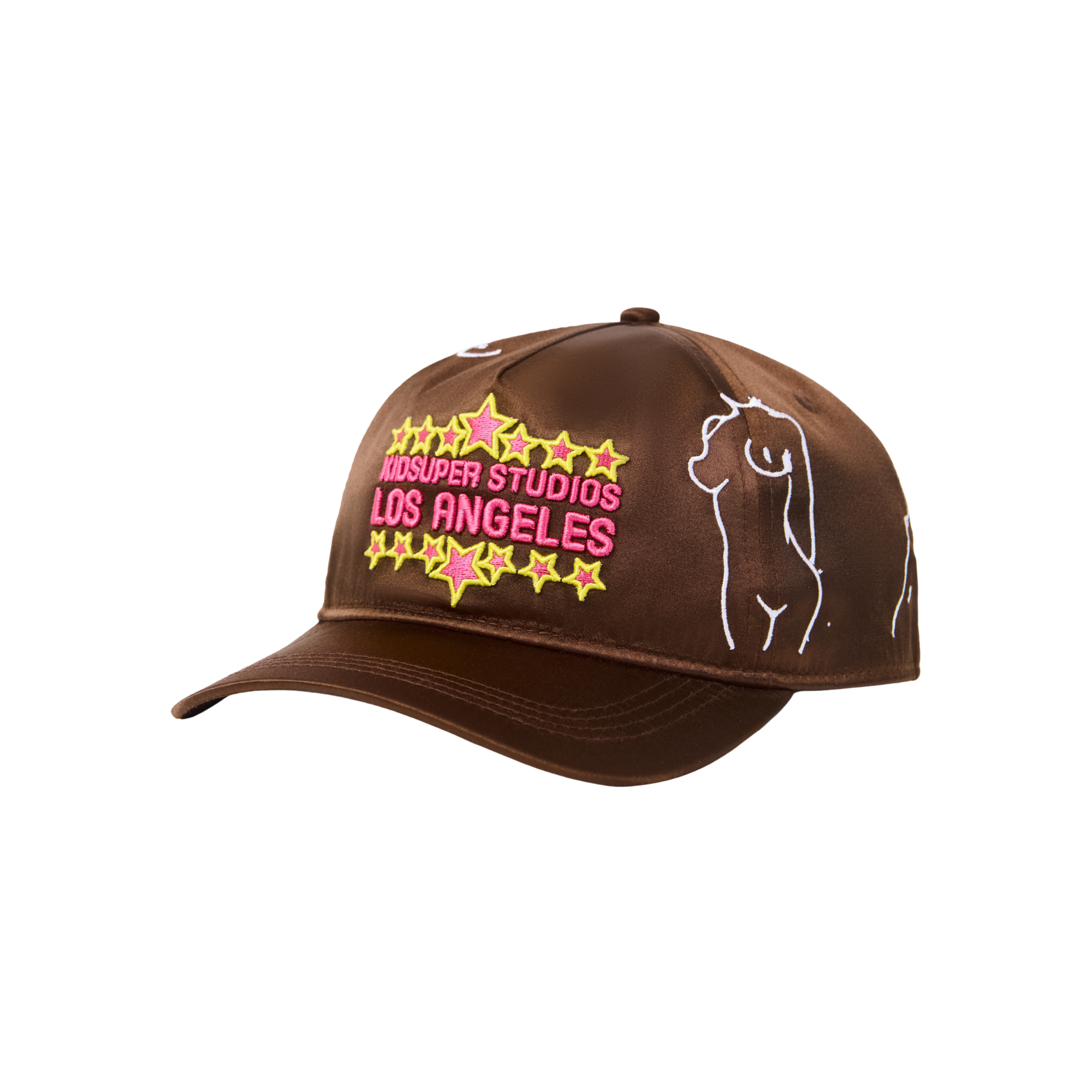 LA Nylon Snapback Hat-Brown