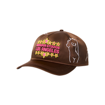 LA Nylon Snapback Hat-Brown