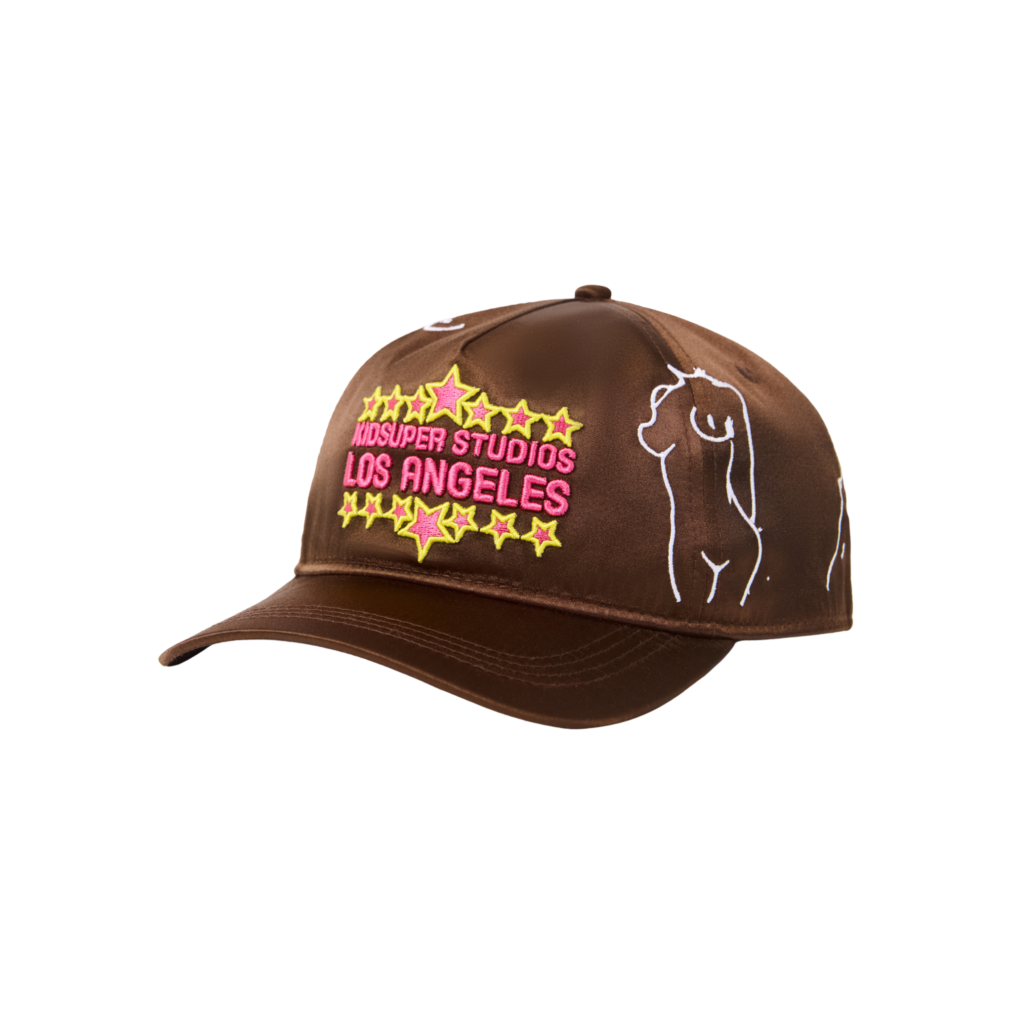 LA Nylon Snapback Hat-Brown